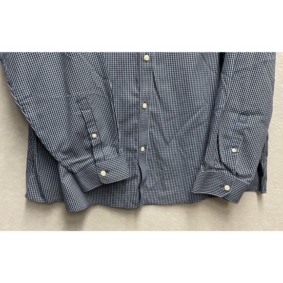 Eddie Bauer Wrinkle Free Shirt Mens 3XL Relaxed Fit Blue Check Travel Office - Picture 5 of 11